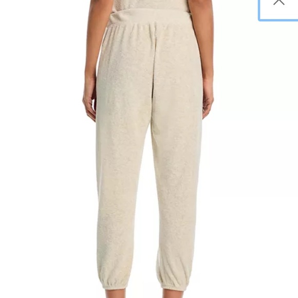perfectwhitetee Gogo Terry Cropped Jogger Pants - Oatmeal - Picture 3 of 8